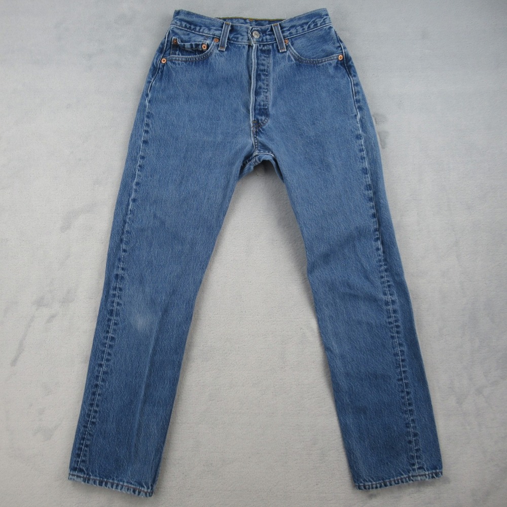 Levi 501 Jeans Womens 29 Blue Vintage 90s Made in USA Straight Leg 6501-0116